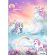 Füzetcímke 3 ív/csomag Herma "Happy Unicorns