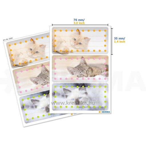 Füzetcímke 2 ív/csomag Herma "Cats