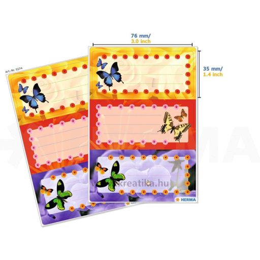 Füzetcímke 2 ív/csomag Herma "Butterflies