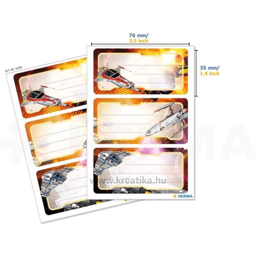 Füzetcímke 2 ív/csomag Herma "Space Shuttle