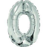 Számos léggömb, 0-s 40 cm Daco ezüst