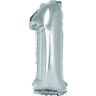 Számos léggömb, 1-es 100 cm Daco ezüst