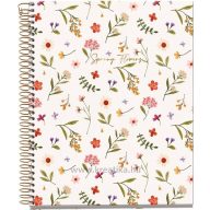   Spirálfüzet A/5 3x40 lapos, négyzetrácsos MQ "Spring Flowers" Cream