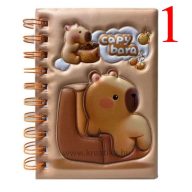 Capybara 3D spirálos vonalas notesz - 14x1x11 cm